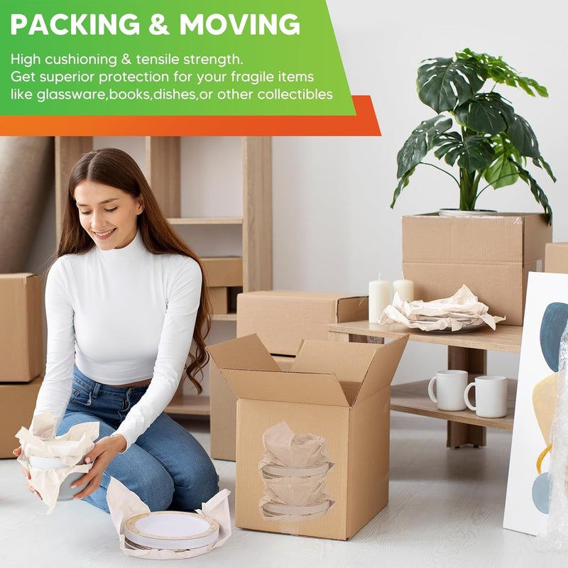 Donyang 15" x 12" Packing Paper for Moving Supplies, 90 Sheets Newsprint Paper, Newspaper Wrapping Paper for Arts, Crafts, Packing Boxes for Moving, Shipping, Packaging, Packing Materials, Glasses Box Filler - Image 4